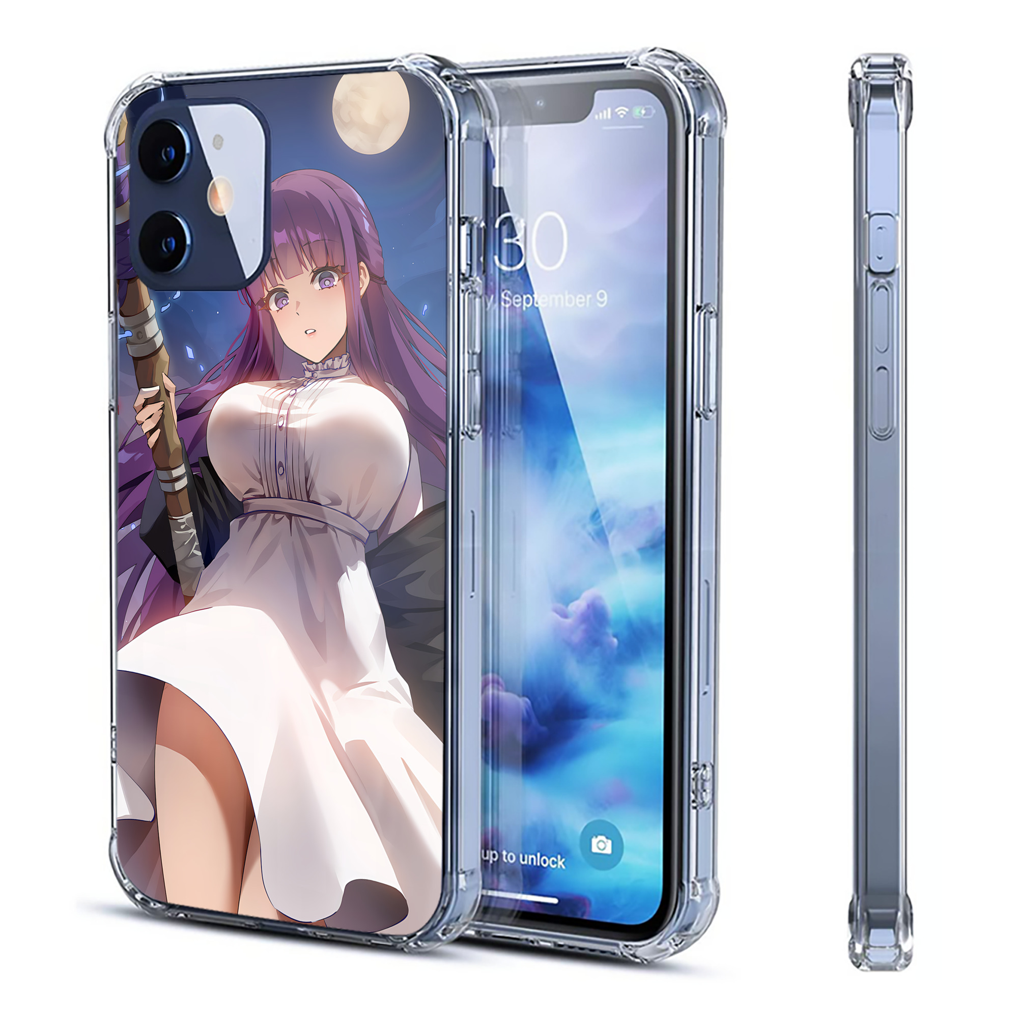 （画像用） 葬送のフリーレン Frieren 【iPhone 12シリーズ対応】透明スマホケース（クリアソフトケース）